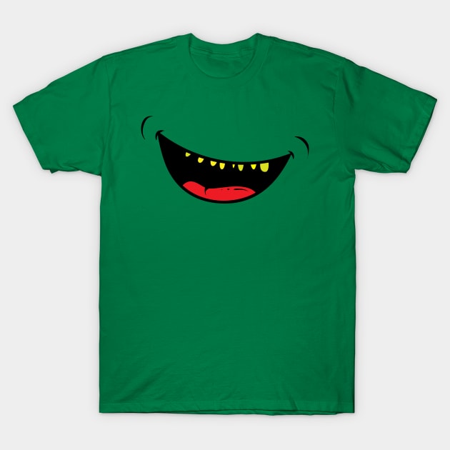 Monster Face Mask Smile Laugh T-Shirt by Shirtbubble